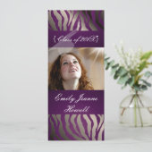 Invitations de la fête de l'Eggplant Zebra/Graduat (Debout devant)