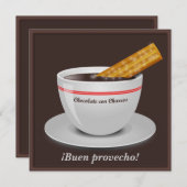 Invitations de la fête de l'église de chocolat (Devant / Derrière)