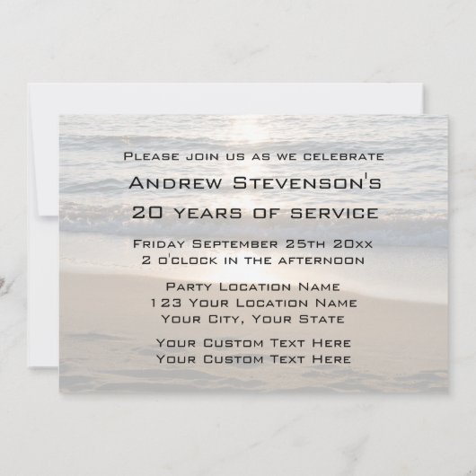 Invitations de la fête de l'emploi (Dos)