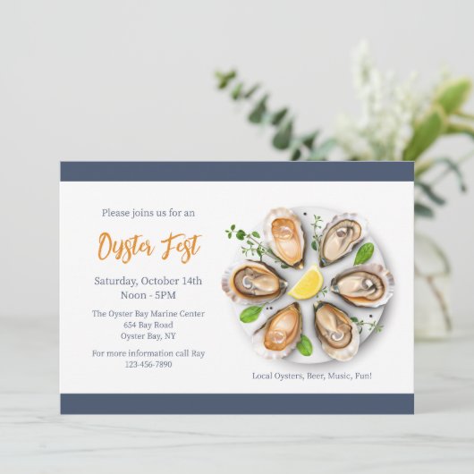 Invitations de la fête de l'huître (Debout devant)