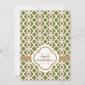 Invitations de la Fête de l'mariée marocaine Olive (Dos)