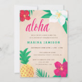 Invitations de la fête de Luau à Hawaï (Devant)