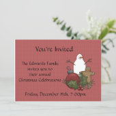 Invitations de la fête de Noël (Debout devant)