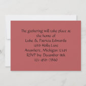 Invitations de la fête de Noël (Dos)