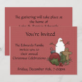 Invitations de la fête de Noël (Devant / Derrière)