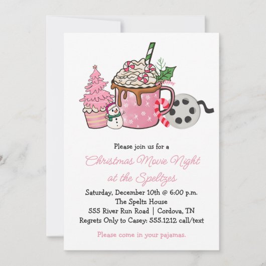 Invitations de la fête de Noël (Devant)