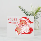 Invitations de la fête de Noël 2016 du père noël (Debout devant)