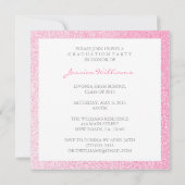 Invitations de la fête de Parties scintillant rose (Dos)