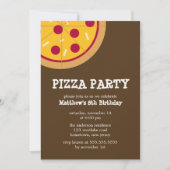Invitations de la fête de Pizza (Devant)
