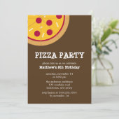 Invitations de la fête de Pizza (Debout devant)