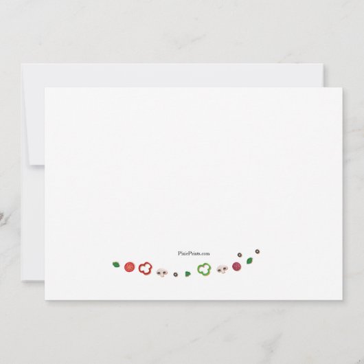 Invitations de la fête de Pizza (Dos)