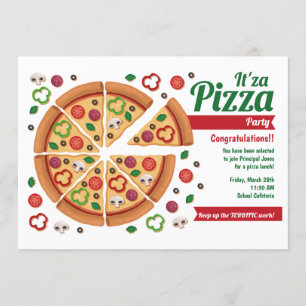 Invitations de la fête de Pizza