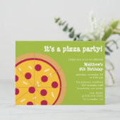 Invitations de la fête de pizza (Debout devant)