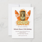 Invitations de la fête de plage Aloha Luau Tiki (Devant)