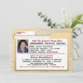 Invitations de la fête de retraite de l'enseignant (Debout devant)