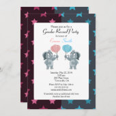 Invitations de la fête de révélation de genre (Devant / Derrière)