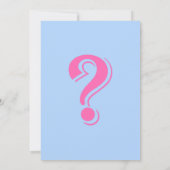 Invitations de la fête de révélation de genre Bébé (Dos)