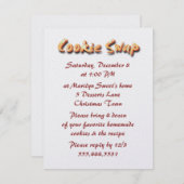 Invitations de la fête d'échange de cookies de vac (Devant / Derrière)