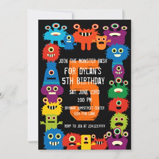 Invitations de la fête des Anniversaires de enfant (Devant)