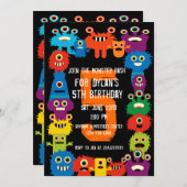 Invitations de la fête des Anniversaires de enfant (Devant / Derrière)