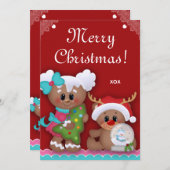 Invitations de la fête des Anniversaires de enfant (Devant / Derrière)