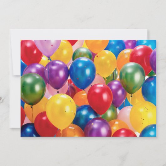 Invitations de la fête des ballons (Devant)