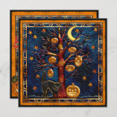 Invitations de la Fête des bijoux d'Halloween Cat  (Devant / Derrière)