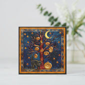 Invitations de la Fête des bijoux d'Halloween Cat  (Debout devant)