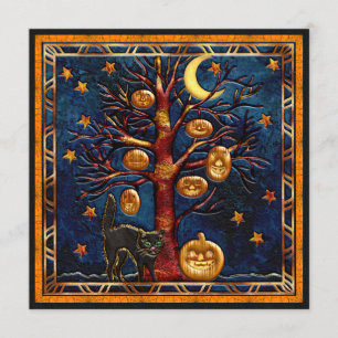 Invitations de la Fête des bijoux d'Halloween Cat 