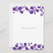 Invitations de la fête des bulles violettes (Dos)