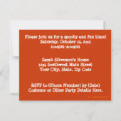 Invitations de la fête des costumes enfants (Dos)