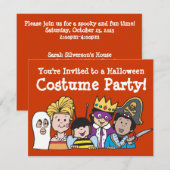 Invitations de la fête des costumes enfants (Devant / Derrière)