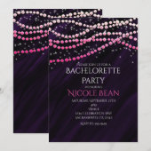 Invitations de la fête des étincelles violettes et (Devant / Derrière)