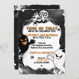 Invitations de la fête des Fantômes d'Halloween