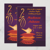 Invitations de la Fête des lampes magiques arabes (Devant / Derrière)