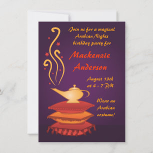 Invitations de la Fête des lampes magiques arabes