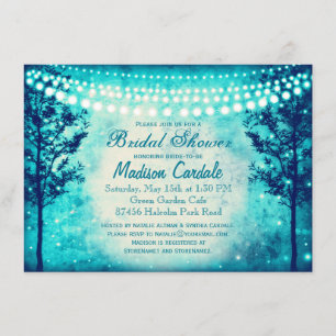 Invitations de la Fête des mariées Aqua Tree