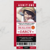 Invitations de la Fête des mariées de basket-ball (Devant / Derrière)