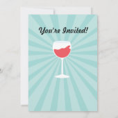 Invitations de la Fête des mariées de vin moderne (Dos)