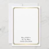 Invitations de la Fête des mariées d'or Gatsby Art (Dos)
