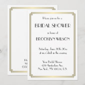 Invitations de la Fête des mariées d'or Gatsby Art (Devant / Derrière)