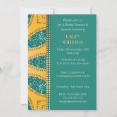 Invitations de la Fête des mariées Turquoise d'or (Dos)