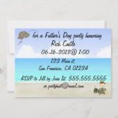 Invitations de la Fête des pères de pêche (Dos)