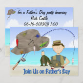 Invitations de la Fête des pères de pêche (Devant / Derrière)