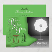 Invitations de la fête des photos vertes (Devant / Derrière)