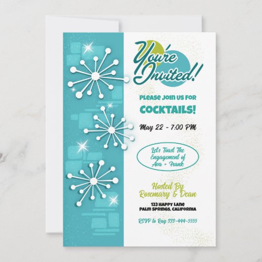 Invitations de la fête des Sputniks modernes du mi (Devant)