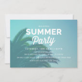 Invitations de la fête d'été de Palm Tree (Devant)