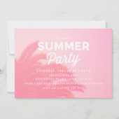 Invitations de la fête d'été de Palm Tree (Devant)