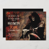 Invitations de la fête d'Halloween (Devant / Derrière)