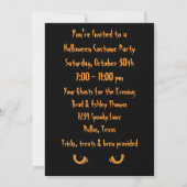 Invitations de la fête d'Halloween Chat Noir (Dos)
